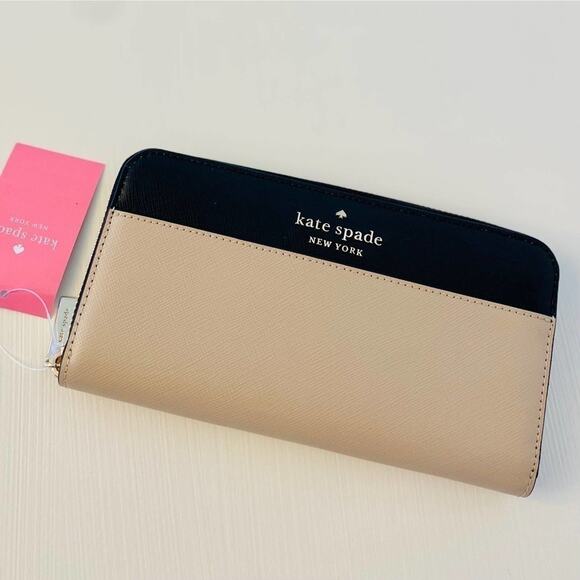 Kate Spade staci large continental wallet beige multi - Picture 3 of 7